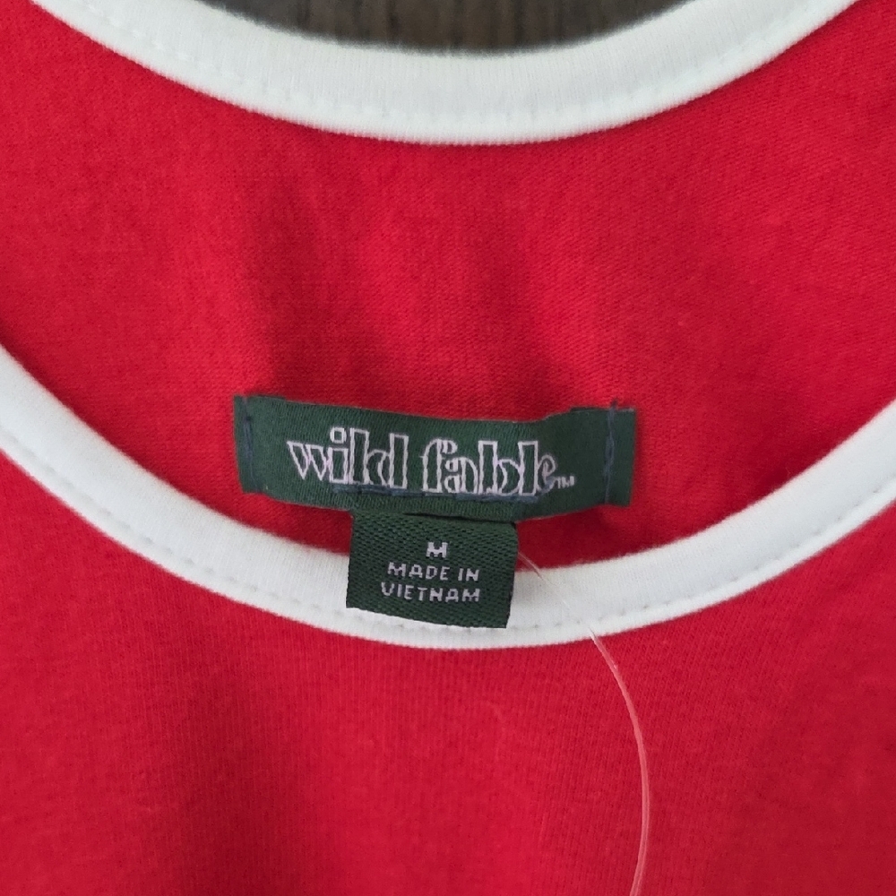 wild fable Red Tank Top with White Trim - Picture 2 of 3
